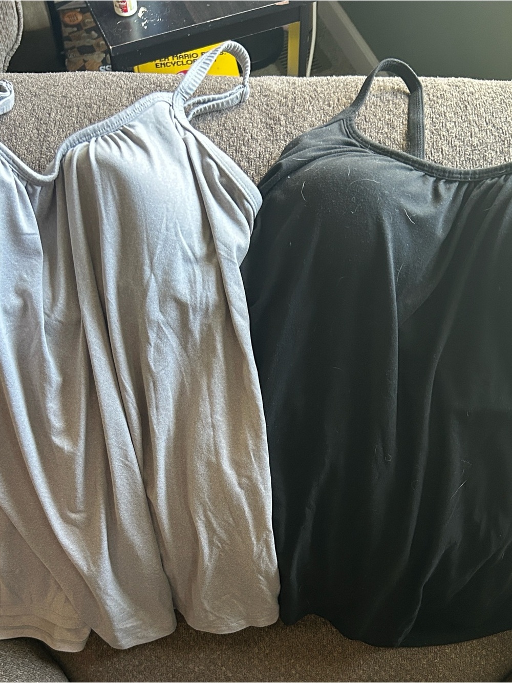 32 Degrees XL Bra Cami 2-pack Heather Gray and Black
